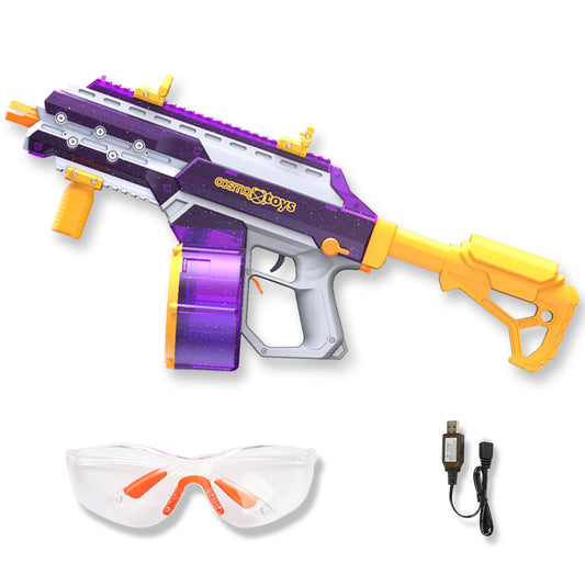 Sirius Gel Ball Blaster Gun 220FPS (XL Size), Full Auto Electric Water Bead Rifle with 1500 Capacity Mag, 1800mAh Rechargeable Battery, Splatter Ball Toy for Age 14+ & Adults (Purple)