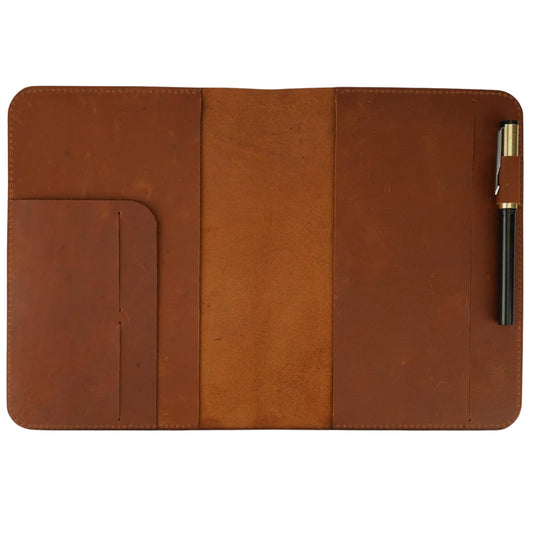 CestAntiQ, Leather Journal Cover | (5.75"x8.25") Notebook Medium A5 | Refillable Cahier | Leather Bound Journal cover for Travelers Writers | Gift for Anyone :: Tan