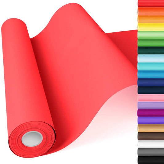 Red Christmas Wrapping Paper, 15"x900" (75FT) Solid Color Art Craft Kraft Decorative Paper Roll for Mother's Day Valentines Anniversary Wedding Birthday, Bouquet Flower Gift Wrap for Women