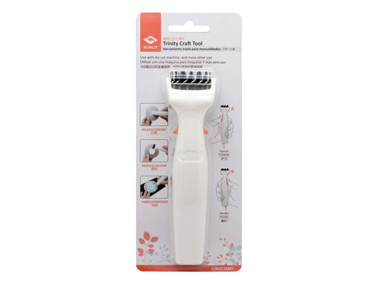 Bira Craft 3 in 1 Multipurpose Craft Tool, Die Brush, 3-in-1 Weeding Tool, Brush, Scrape, Pierce, Embossing and Cutting Machine Accessory, Retractable Design