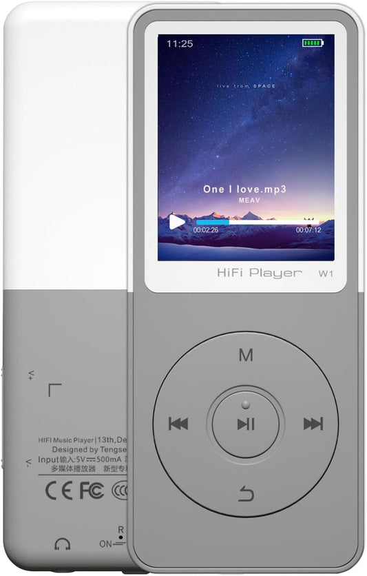 Tengsen Mp3 Play,1.8" Mp3 32GB) Player with Bluetooth,Music Player,Fm Radio,Video,Recording,Photo View,E-Book,HiFi
