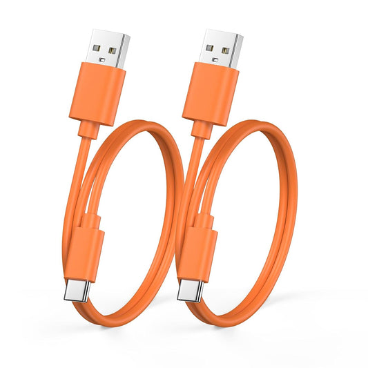 2-Pack 1.6ft 50cm weishan USB C Power Cable for Wyze Duo Cam Video Doorbell and Palm Lock - Short Round Charging Cord
