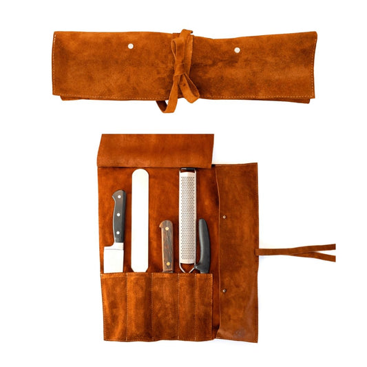 GauchoLife Leather Chef Roll (Suede, Tan)
