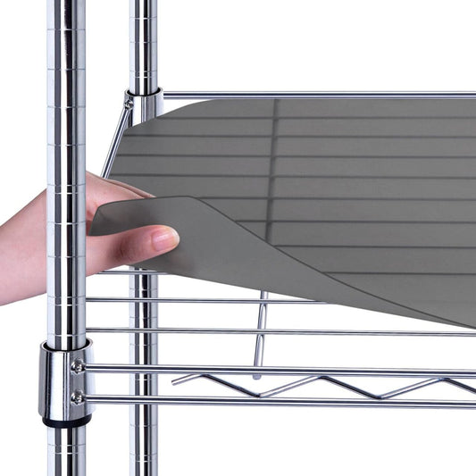 BRIAN & DANY Wire Shelf Liner 18" X 36", Heavy Duty Shelf Liners for Wire Shelving, Waterproof Protector Mats, Set of 5, Charcoal