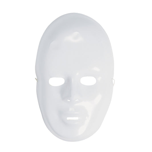 Fun Express DIY White Face Masks - 12 Masks - Great for Halloween, Mardi Gras, Birthdays and Fun DIY Crafts - Color Your Own