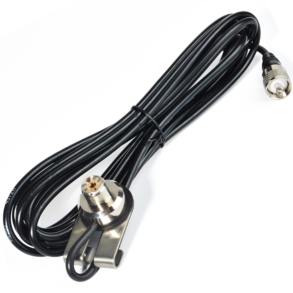 13Ft RG-58 PL-259 SO239 (TCJ-N6) HYS Heavy-Duty Trunk Lid Antenna Mount Bracket Base with Coax Cable, to UHF Connectors