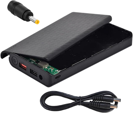 WikoNasc 18650 Set Rechargeable Battery Banks Modulars Build Fast Charging Double Ports LED Monitor ABS Texture