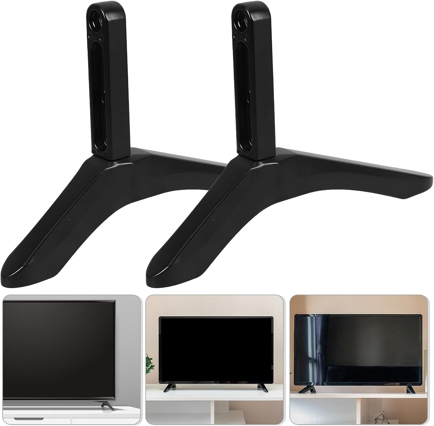 Toddmomy Adjustable TV Stand Base with Metal Bracket for Home and Office