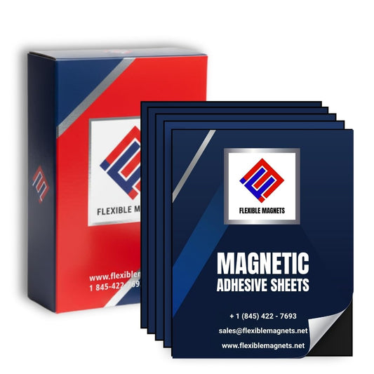 Flexible Magnets – Magnetic Sheets with Adhesive Backing, 8.5" x 11" (10 Pack) Stick-On Magnetic Sheets for Refrigerator Magnets, Magnetic Labels, Crafts, DIY Projects & More