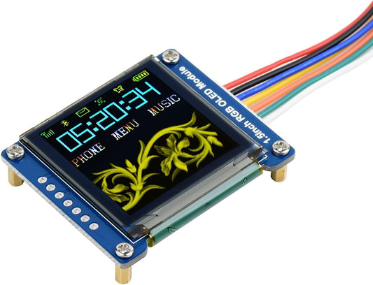 waveshare 1.5inch 128x128 16-bit (65K Communicating RGB OLED Display Module Pixels High Color Colors) with Embedded