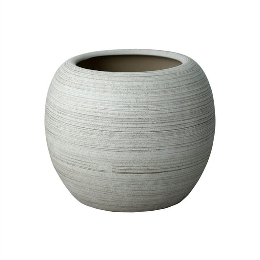 YIMUBDBM Creative Flower Pots Ceramic Flower Pot Plant Container Oversized Spherical Floor Planter Mall Decoration Courtyard Large Green Flower Pot Flowers Pot Plant Bucket-B:high 23 cm