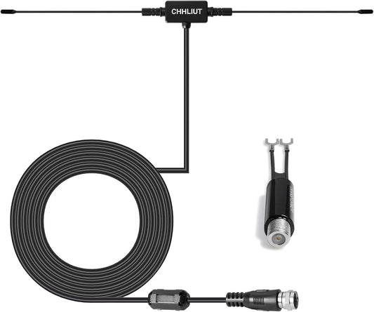 CHHLIUT 75 16ft, Universal FM Radio Dipole Antenna, Ohm, Screw F Male Plug for Home AV Audio Stereo Receiver Indoor