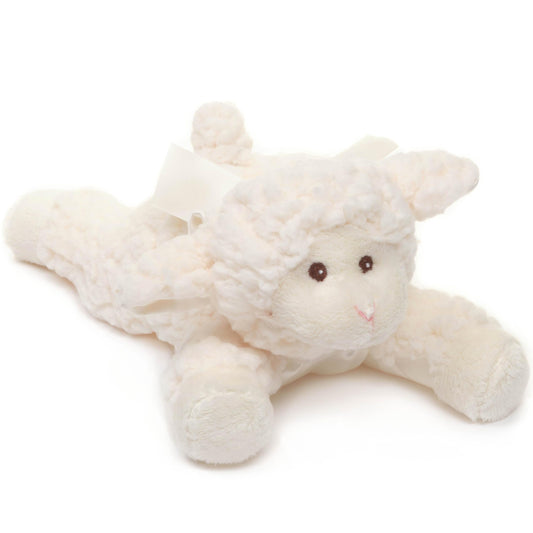 Bearington Collection Baby Baa Plush Stuffed Animal Lamb with Rattle, 8 inches - Lamb Stuffed Animal -Baby Toy