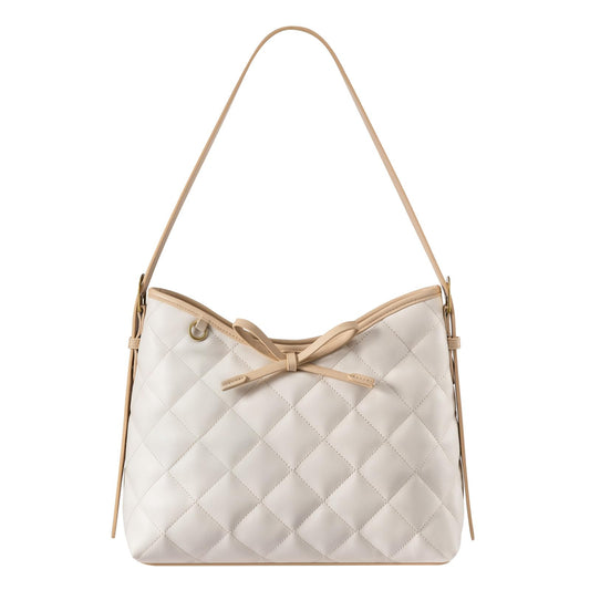 LOVEVOOK Purses for Women Soft Leather Hobo Handbags Diamond Pattern Quilted Crossbody Bag Designer Carteras Para Mujer Bucket Purse, Clash-White