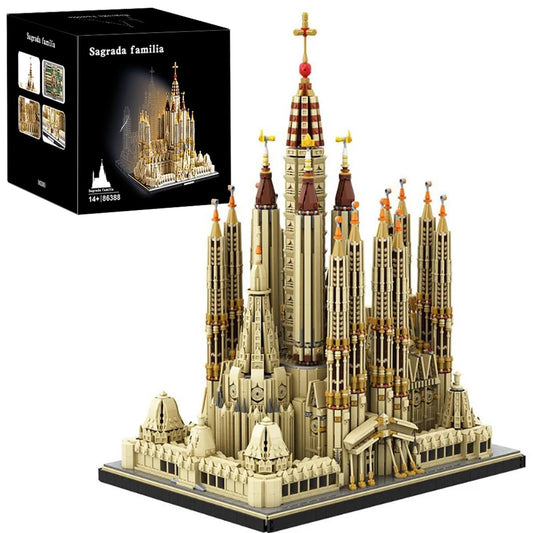 BBTiloBrix Sagrada Família Church Architectural Building Block Set, 10328 Pieces Collectible Cathedral Model, Spain Landmark Construction Kit for Adults,Home Decor Gift for Architecture Enthusiasts