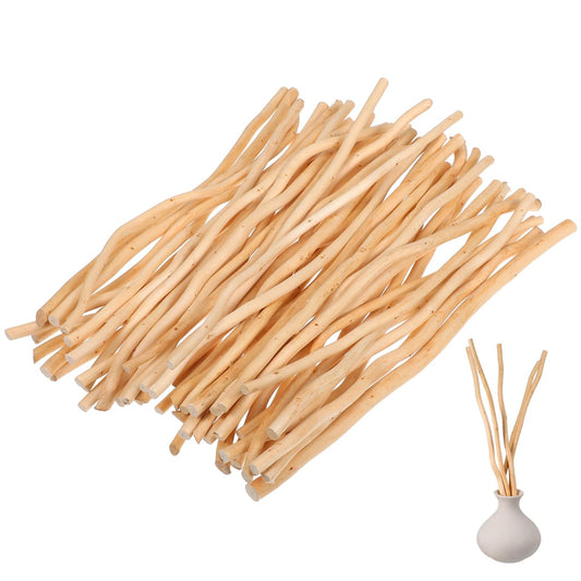 HOMSFOU 50Pcs Natural Wavy Wood Sticks - 11.8 Inches Curly Twigs for Crafts, Vase Filler, Bouquets, Photo Props & Wedding Props