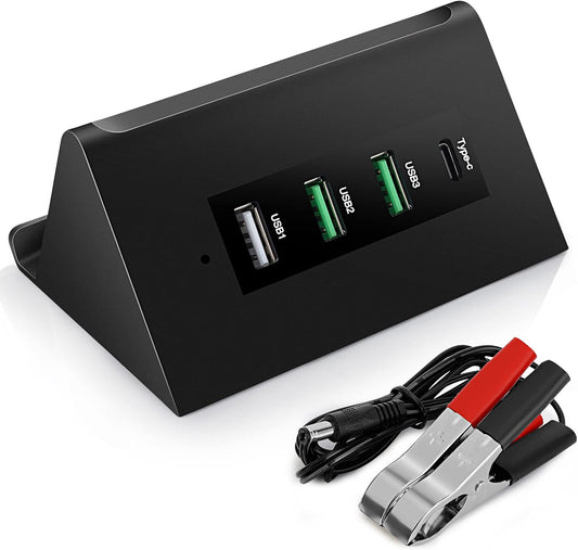 YIPIN HEXHA 12V 24V 5V 68W 12v DC to USB Step Down Converter to USB Multi Port Power Adapter Charger for iPhone Android