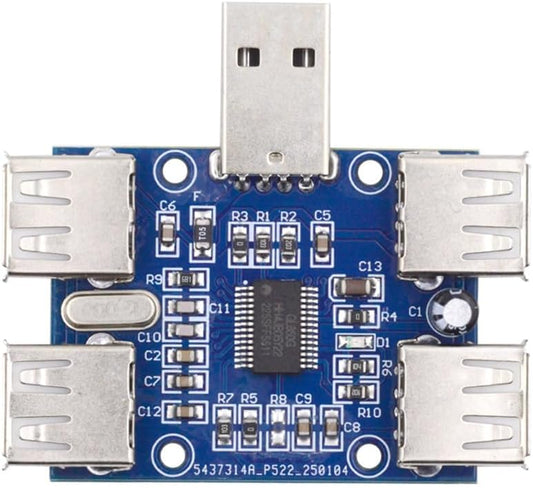 xiwai 2.0 1-to-4 4 USB Four Ports HUB Splitter PCBA Expansion Module Board PCs Multiport Devices Type-A Adapter