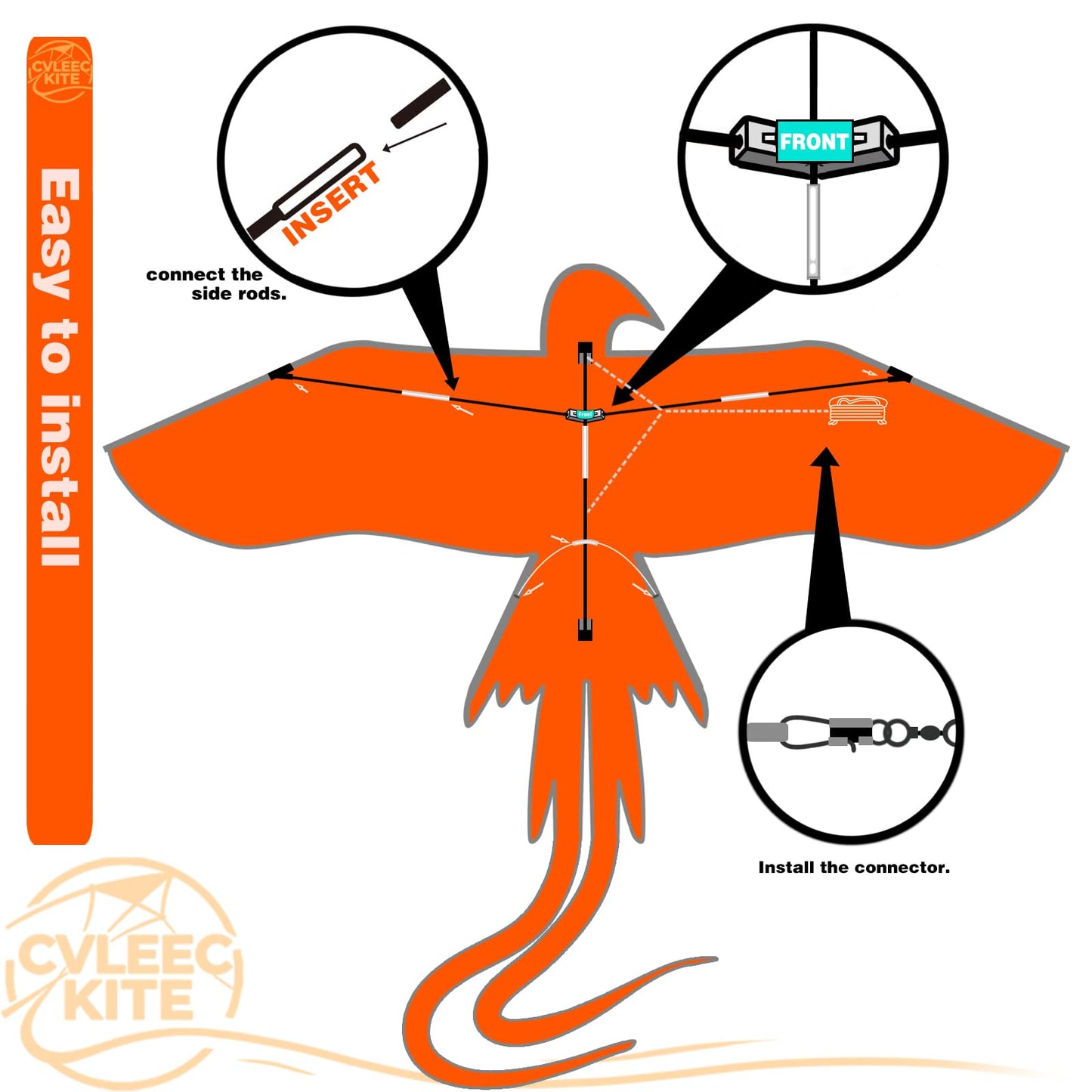Parrot Kite for Kids & Adults, Outdoor Kite, Perfect for Beginners, Easy to use, Ideal for Beaches, backyards, Grassy Areas（Duck）
