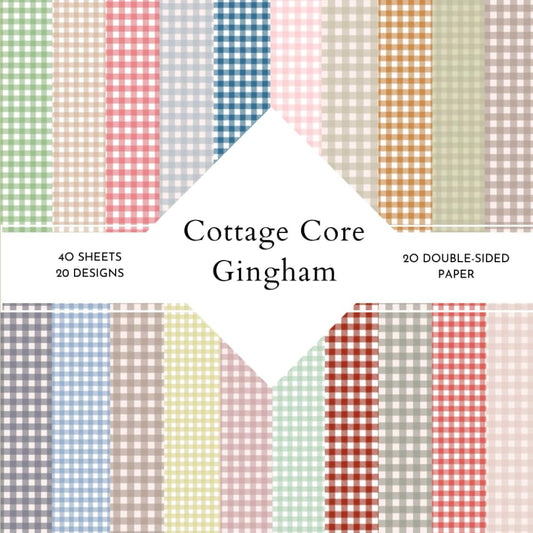 Cottage Core Gingham Scrapbook Paper: | Cottage Core Gingham Craft Paper | 8.5 x 8.5 inch | Cottage Core Gingham Themed Patterns | 40 patterned double sided sheets (20 designs) |