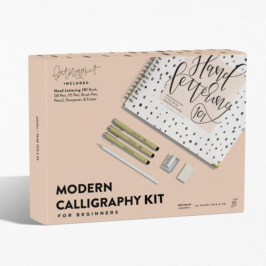 Modern Calligraphy Kit for Beginners: A Creative Craft Kit for Adults featuring Hand Lettering 101 Book, Brush Pens, Calligraphy Pens, and More (Calligraphy Practice Book Series)