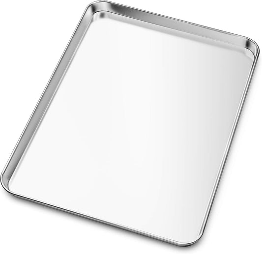 Yododo Stainless Steel Baking Sheet - Non-Toxic, Easy Clean, Rust-Free | 23½ Inch Cookie Tray