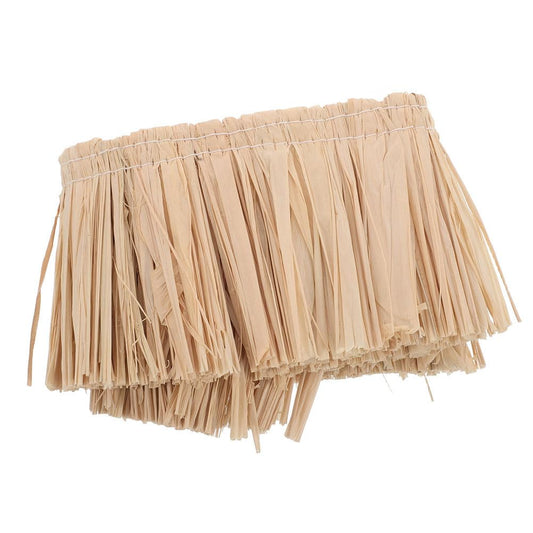 NUOBESTY Raffia Grass Skirt with Fringe Tassels Handmade Natural Raffia for DIY Crafts Hawaiian Party Decorations