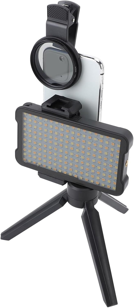 ZJchao 52mm Reduce Reflected Light Device, CPL Lens Filter, Rechargeable Fill Light for Photography, Live Streaming