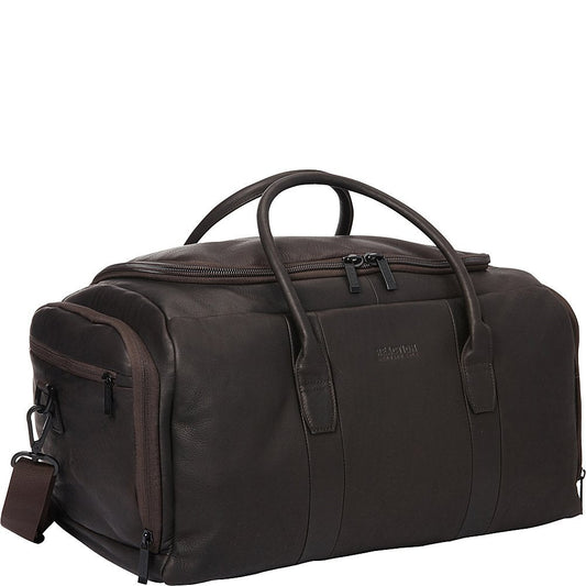 Kenneth Cole REACTION Duff Guy Colombian Leather 20" Single Compartment Top Load Travel Duffel Bag, Brown