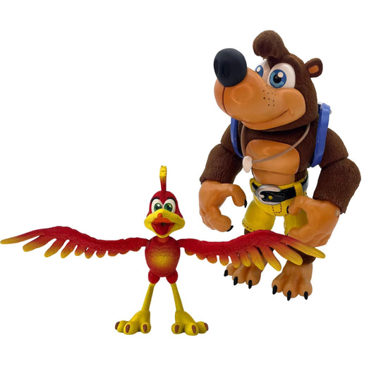 Banjo-Kazooie 8-Inch Flocked Banjo and Kazooie Movable Action Figure 2-Pack | Limited Edition Variant Set