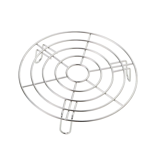 Turbokey Stainless Steel Rack Cross Wire Cooling Racks with Legs Dia 7.9" Steaming Cooling and Baking Barbecue Rack Fit for Air Fryer Instant Pot Pressure Cooker Canning (Height 1.8",7.9"/20cm)