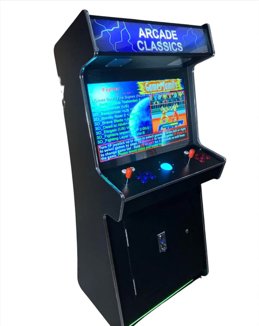 TOP US VIDEO ARCADES Full Size Commercial Grade Upright Standup Arcade Machine 2 Player 4500 Games 32 inch Screen Black with 2 Shooting Guns