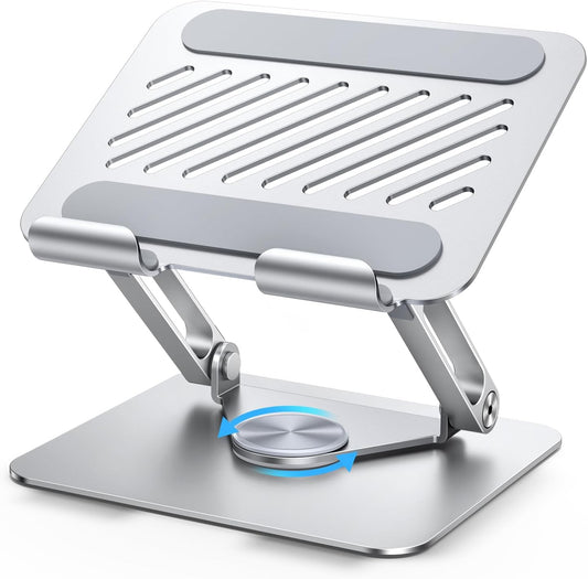 UGREEN 360 13 12 11 5 4 3 Tablet Stand Holder for Desk with Rotating Base Aluminum Dual Rod Support Adjustable Home