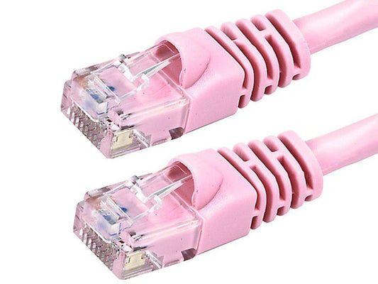 135535 Cat6 7 RJ45, 550MHz, 24AWG Monoprice Ethernet Patch Cable - Feet - Pink, Snagless Stranded, Utp, Pure Bare