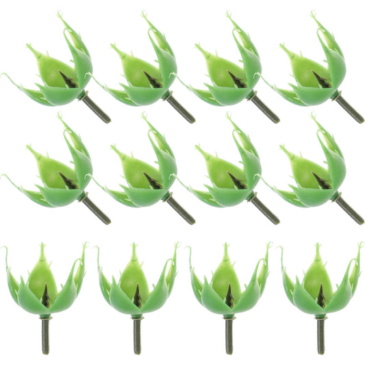 VOSAREA 100pcs Rose Calyx Blush Flowers Receptacle Artificial Flower Calyxes Flower Fake Calyx Floral Sepals Bouquet for DIY Craft Flower Arrangement