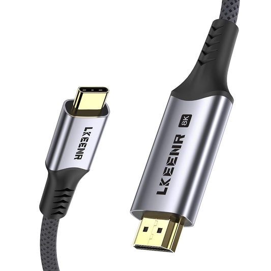 2.1 10Ft (8K@60Hz,4K@144Hz,2K@240Hz) 3/4/5 2.3 HDR10, 48Gbps S22, USB C to HDMI Cable [Thunderbolt Compatible] Supports