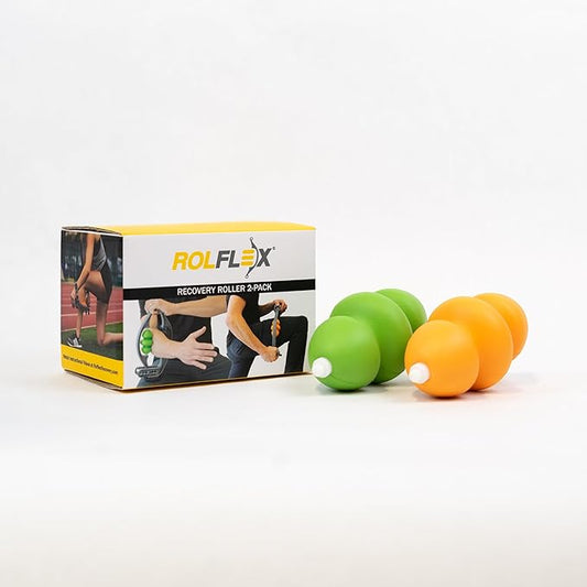 Rolflex Recovery Roller 2 Pack, Upgrade for Rolflex, Different Densities for a Cusomized Feel. Trigger Point Release, Mimic a Thumb.