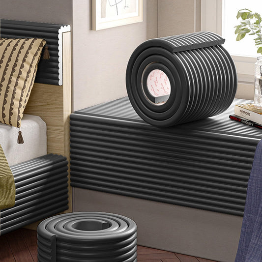 Padded Wall Panels Self-Adhesive, 3D Anti Collision Wall Padding for Kids Autism - DIY Peel and Stick on Headboard Panels for Bedroom, Tatami, Nursery, Decorative Wall Cushion(Black,11.8" x 78.7")