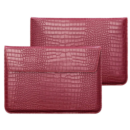 LCMOCICO PU Leather Flap Style Case Bags Laptop Sleeve for 2023-2026 MacBook Air 15 inch M5 M4 M3 M2 A3448 A3241 A3114 A2941 Notebook Bag for Mac Pro 16 M1 A2485 2019-2026 A3428,Pro 15 2012-2019, Red