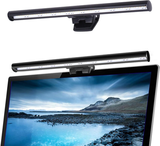 Wodgreat Laptop Monitor Lamp, LED Screen Light Bar, Adjustable Brightness & Color Temperature, Eye-Care Tablet Lamp