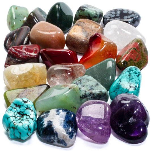KALIFANO Bulk Tumbled Stones – Over 1,000 Carats Mixed Polished Healing Crystals & Gems for Reiki, Crafts, Kids & Decor (Includes Rose Quartz, Howlite Turquoise, Fluorite, Unakite, Lapis Lazuli) – Piedras de Cristal Para Decorar