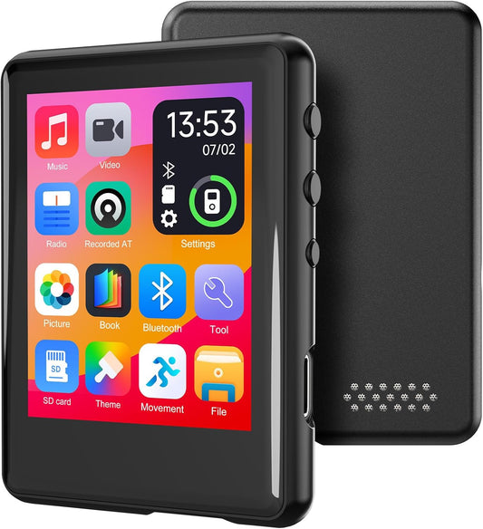 Colorcool MP3 5.4, 512GB Player with Bluetooth Touch Screen Music Player with Speaker, FM Radio, Voice Recording