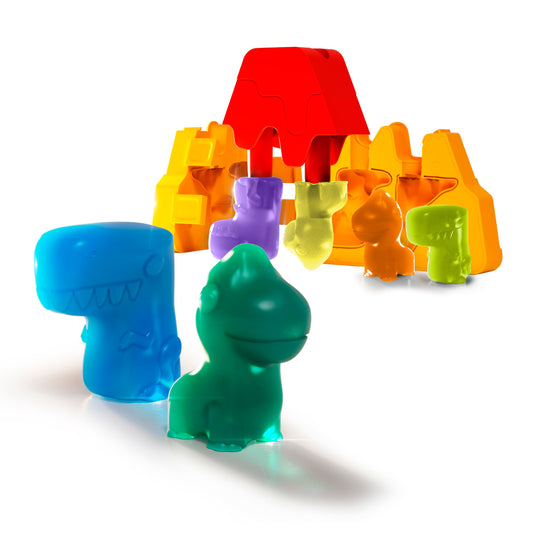 Discovery Dino Squishy Making Kit| Create 6 Squishy Dinosaur Finger Puppets| DIY Make Your Own Squishies Set| Kids Sensory Toy| STEM Chemistry Activity| Arts & Craft Kit| Educational Gift| Ages 6+