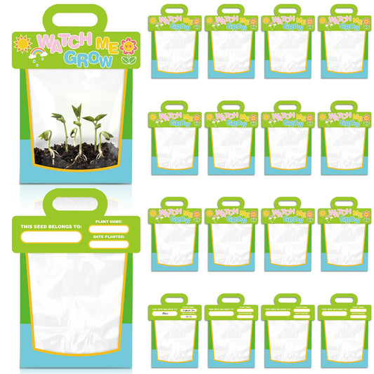 Harloon 36 Clear Vinyl Pocket See Through Greenhouses Set with Cardstock Clear Greenhouse Plastic Teaching Science Craft Supplies for Science Project Themed Birthday Party Greenhouse