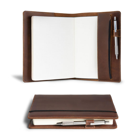 Hide & Drink, Leather Journal Cover for Leuchtturm1917 Notebook 411 A5 Size (145 x 210 mm), Refillable Notebook Cover with Pen Slot, Vintage Sleeve, Holder for Journals, (Notebook not Included)