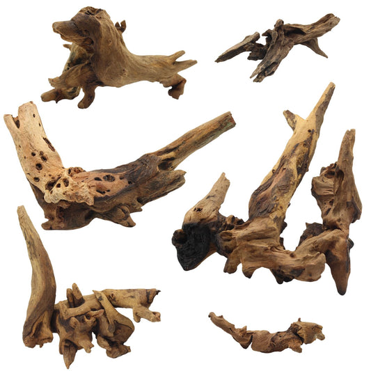 Driftwood for Aquarium Decor, Fish Tank Decor, 6 Pcs Reptile Branches, Drift Wood for Fishtank, Aquarium Hardscape, Crafts, Betta Fish Decor, Reptiles Driftwood Branch (Driftwood 2-8 Inch (Pack of 6))