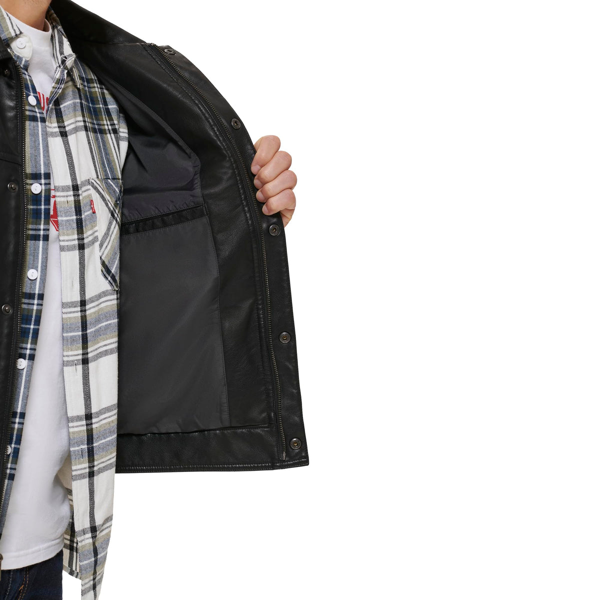Levi's Men's Faux Leather Classic Trucker Jacket, New Black, XX-Large Tall