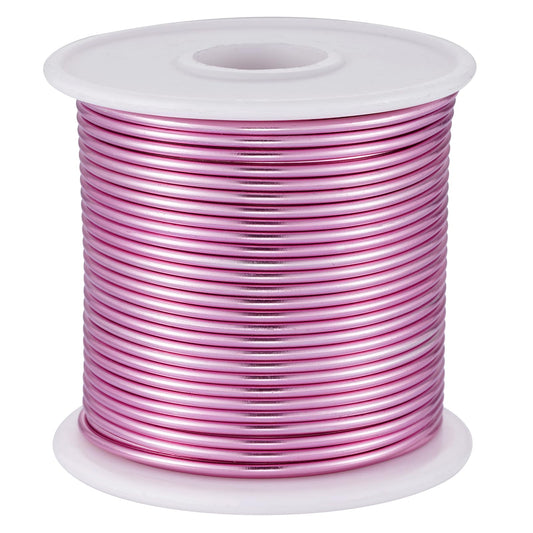 OZXCHIXU 12 Gauge Pink Aluminum Craft Wire (105FT) - Anodized for Jewelry Making, Beading Floral, Plant Gardening, Sculpting & Modeling Craft Wire(Pink #13, 2mm)