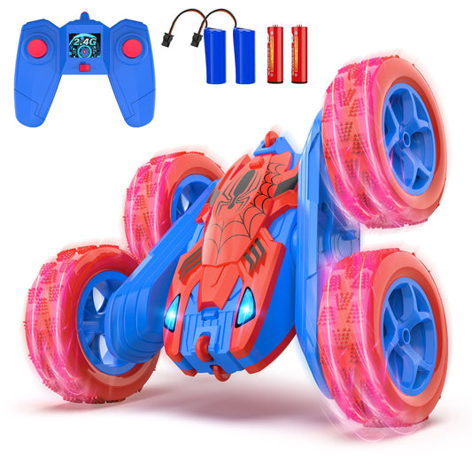 Blissbud Remote Control Car Spider RC Cars for 4 5 6 7 8 9 10 11 12 Year Old Boy 360°Rotating 4WD Rechargeable Drift RC Race Car Boys Toys Birthday Gifts Easter Basket Stuffers for Kids Age 4-12