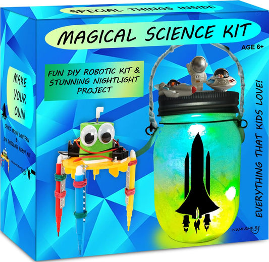Make Your Own Space Night Light & DIY Robotic Kit, Arts and Crafts for Boys & Girls Ages 5 6 7 8 9 10 11 12 Years Old, Kids Crafts & STEM Projects, Best Birthday Present for Boys